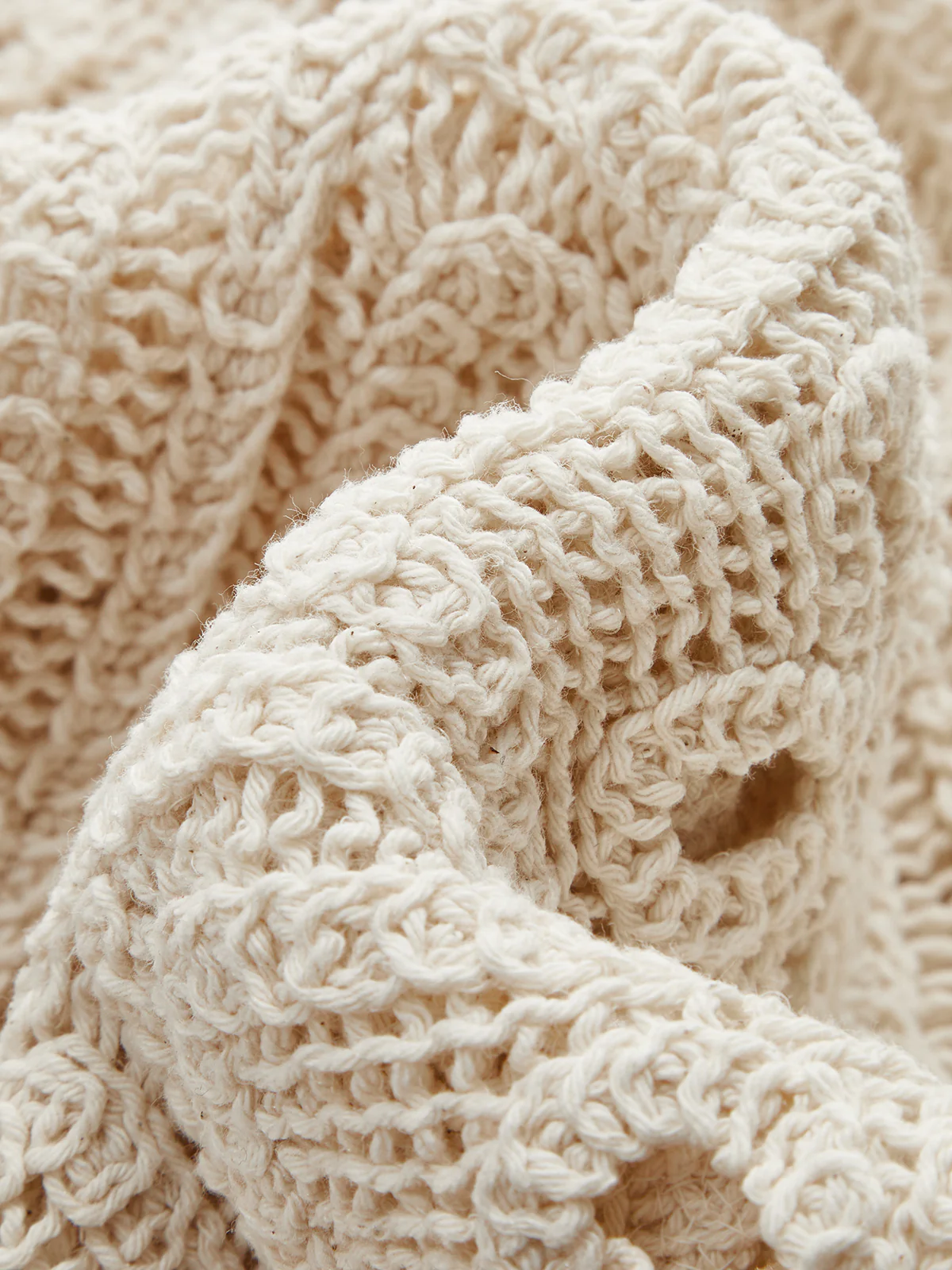 Crochet Floral Eyelet Long Sleeve Shirt - Image 3