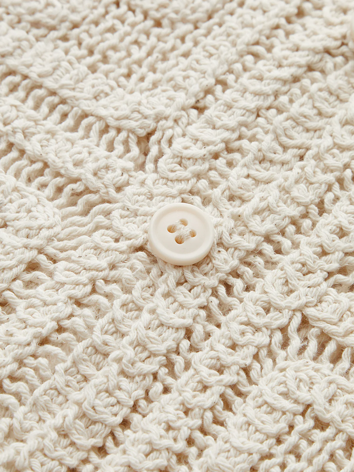 Crochet Floral Eyelet Long Sleeve Shirt - Image 4