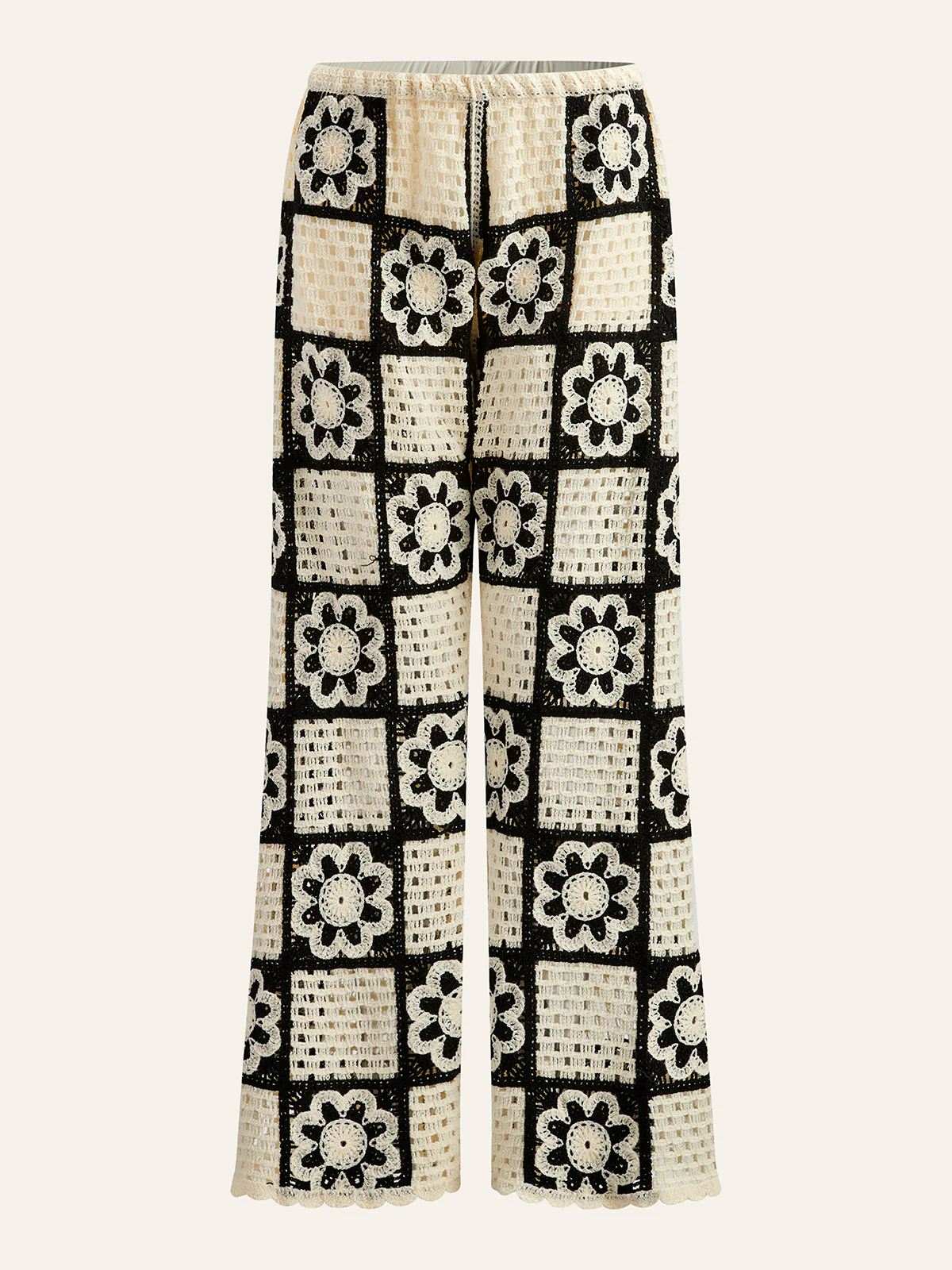 Crochet Floral Top With Pant Set - Image 5