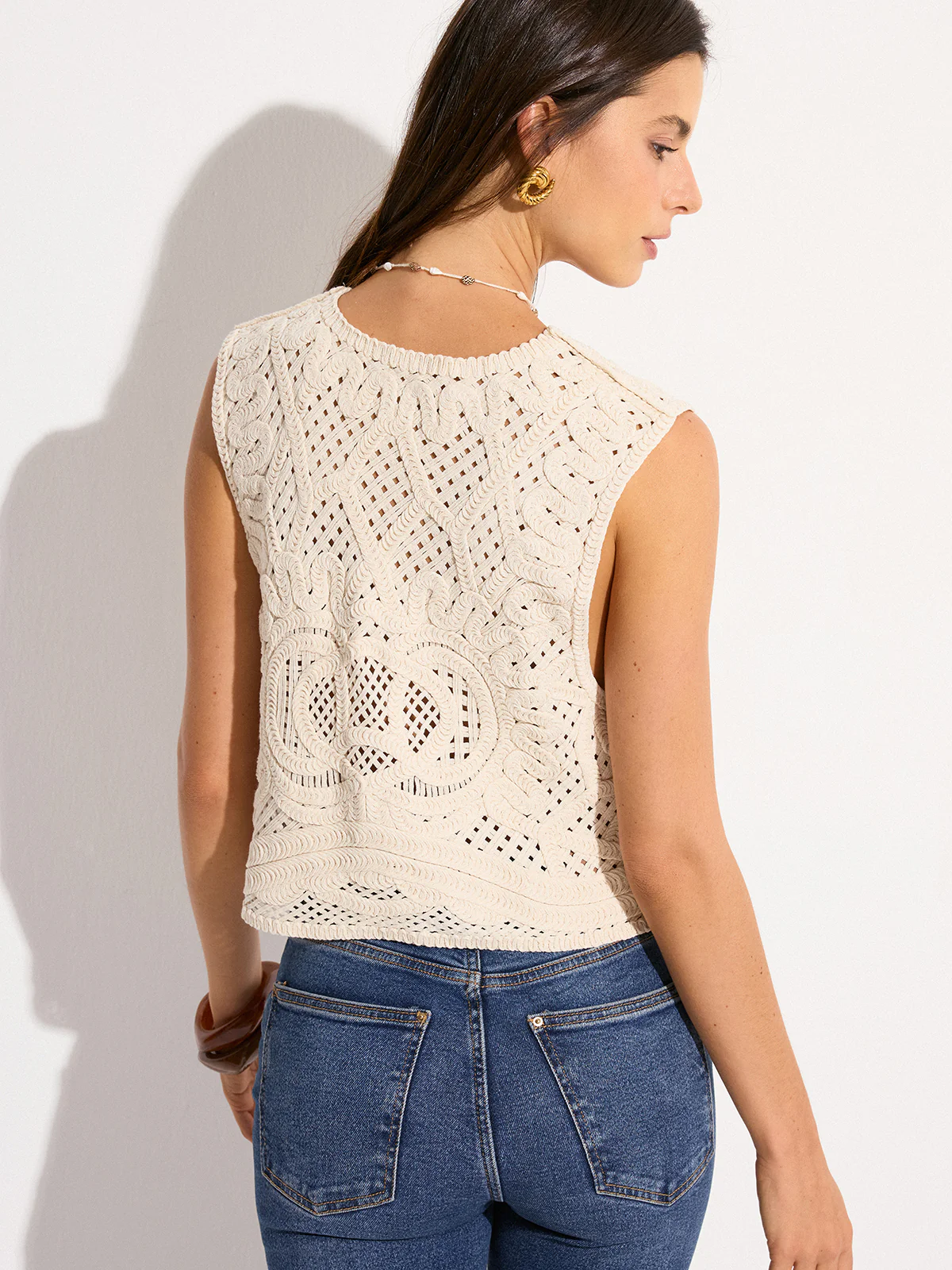 Crochet Knit Vest - Image 6