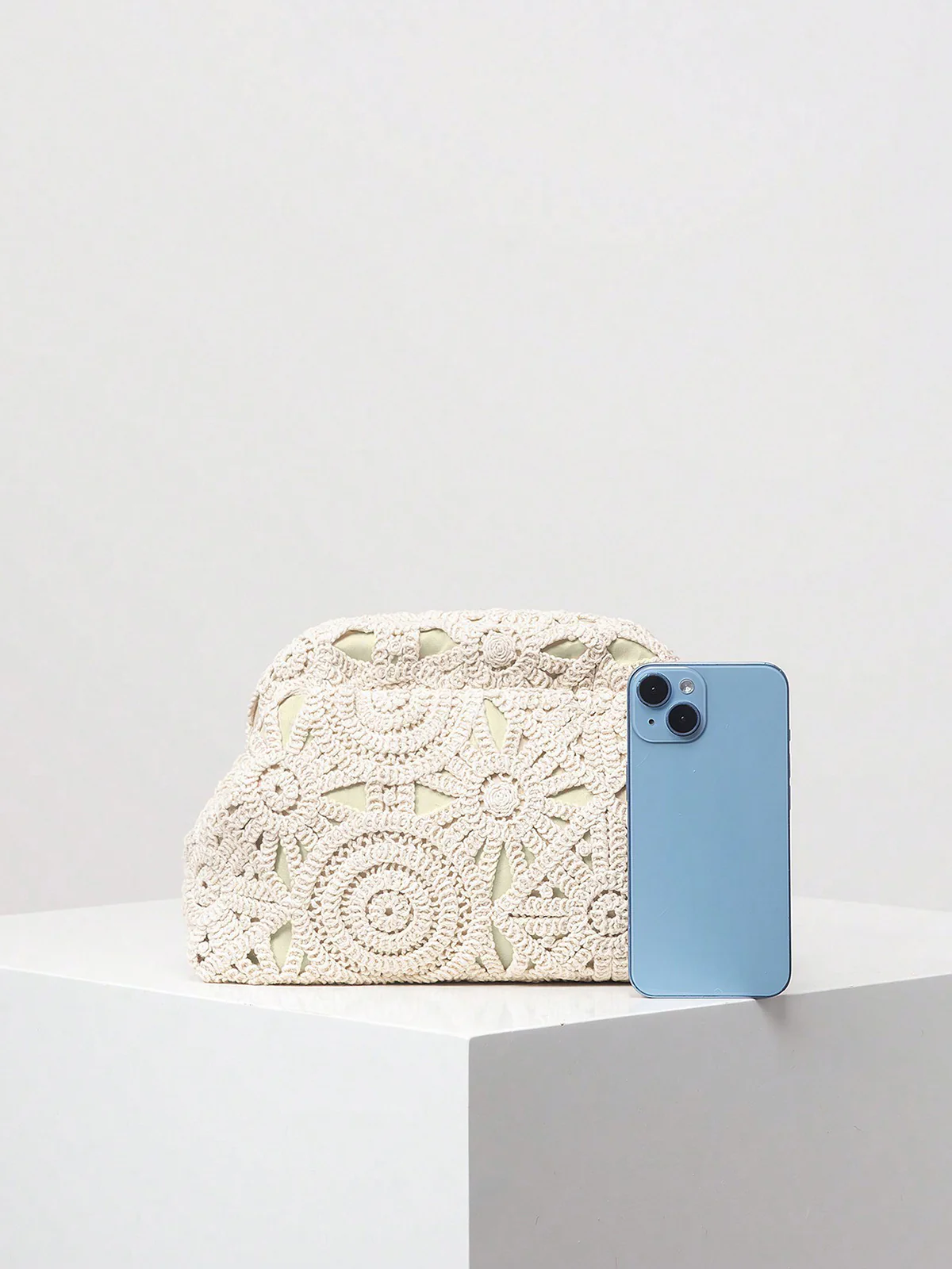Crochet Lace Clutch Bag - Image 3