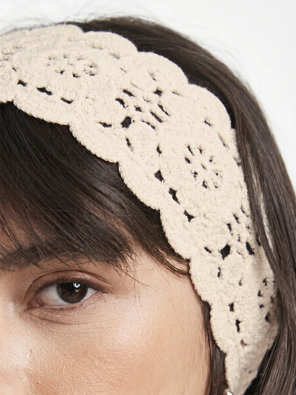 Crochet Lace Tie-Back Headband - Image 3