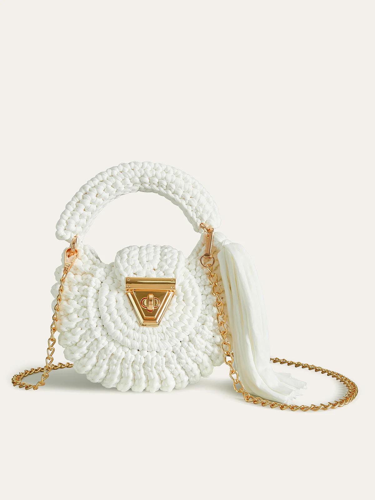 Crochet Top-Handle Bag - Image 2