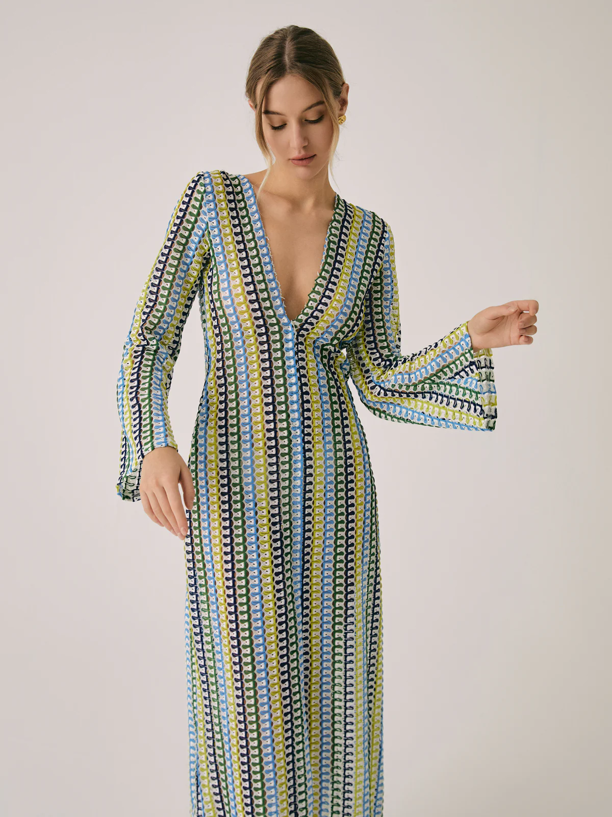 Crochet Vacation Split Long Dress - Image 4