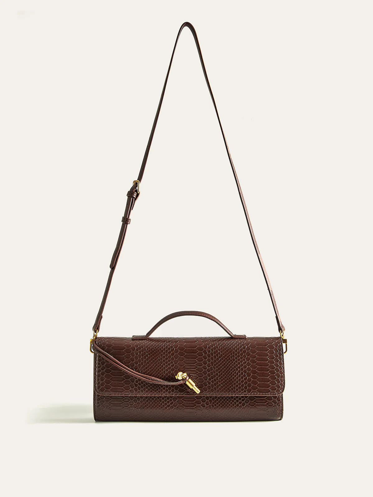 Crocodile Embossed PU Leather Bag - Image 6
