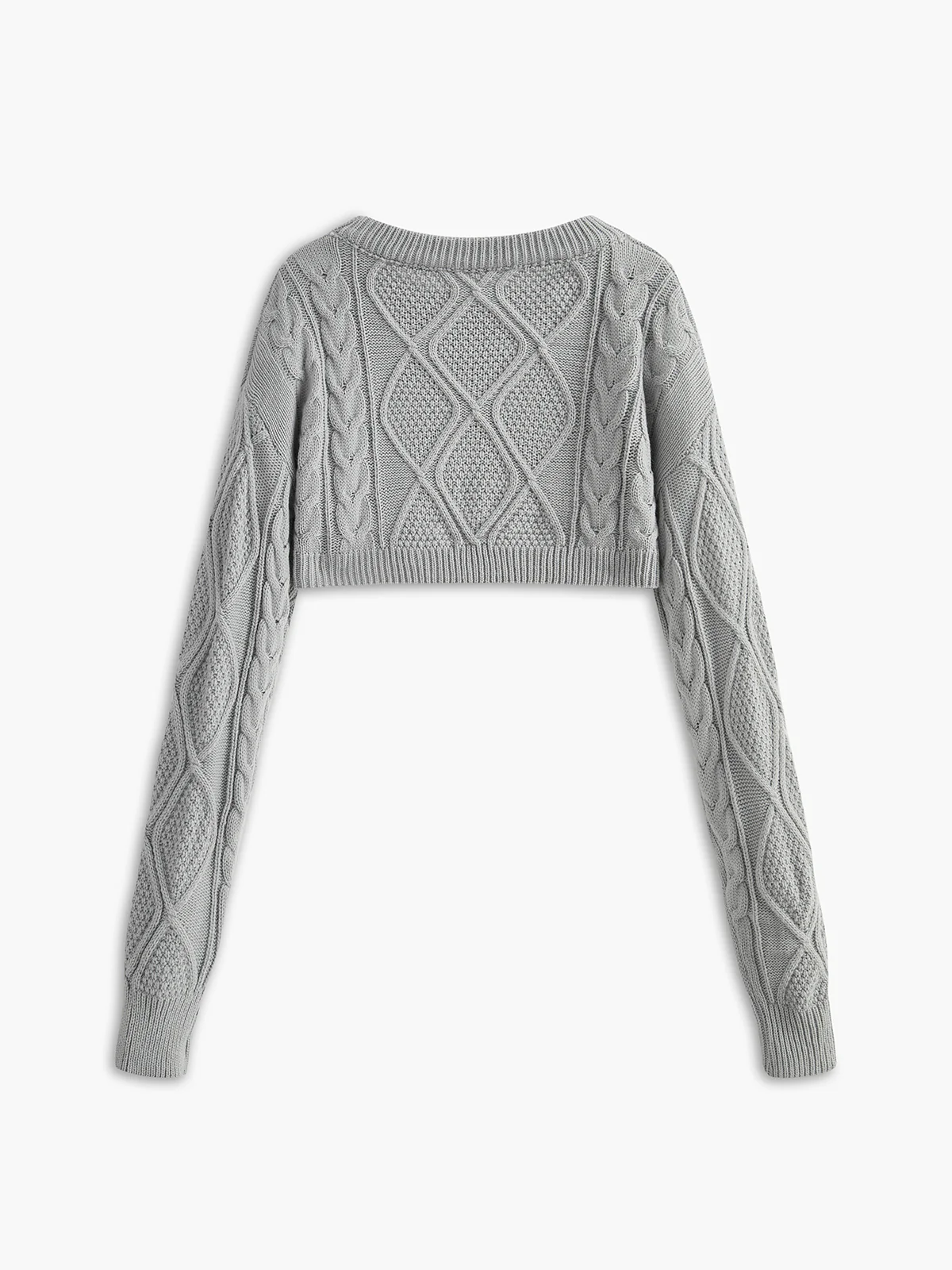 Crop Cable Knit Top - Image 2