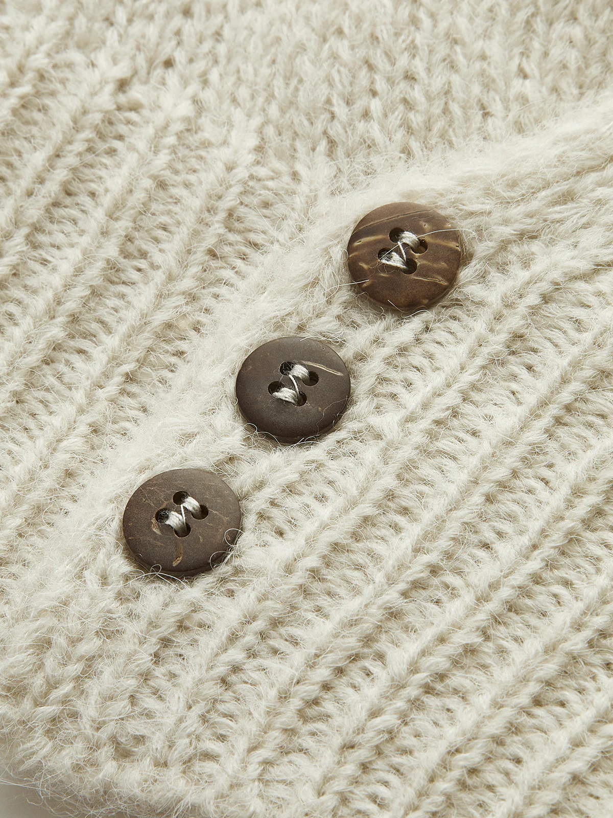 Cross Design Button Mechanism Knitting Top - Image 2