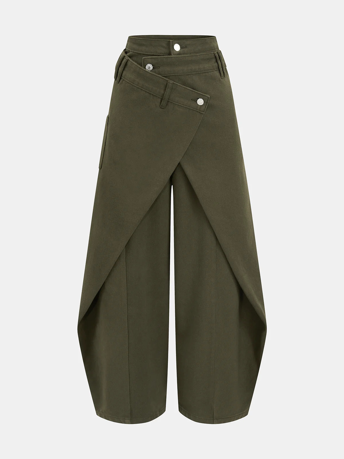 Cross-Front Wide-Leg Jeans - Image 7