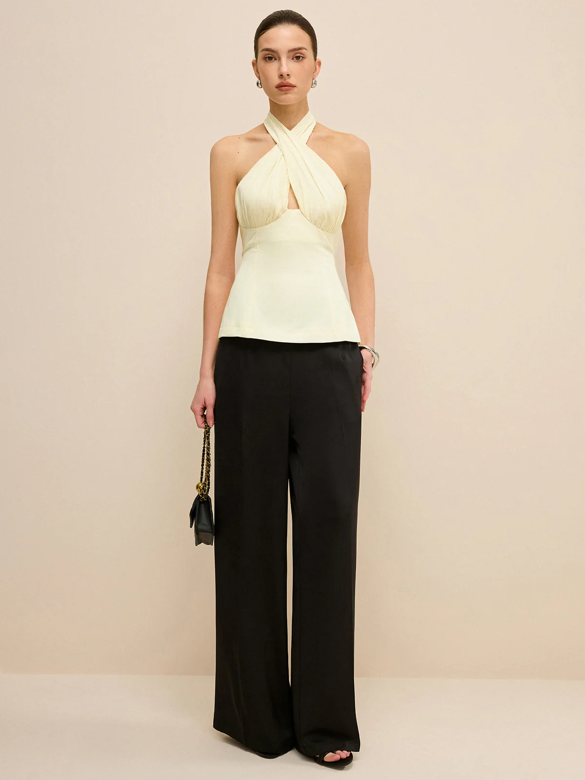 Cross-Over Halter Backless Tank Top - Image 5