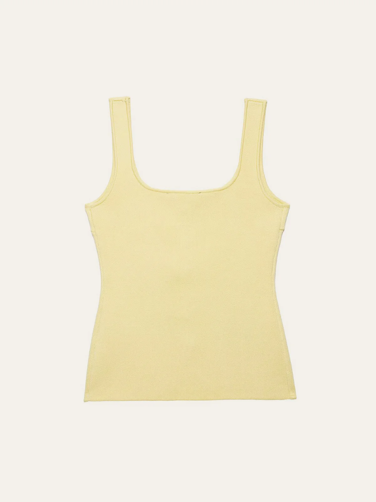 Curved Hem Ribbed Knit Vest - Image 3