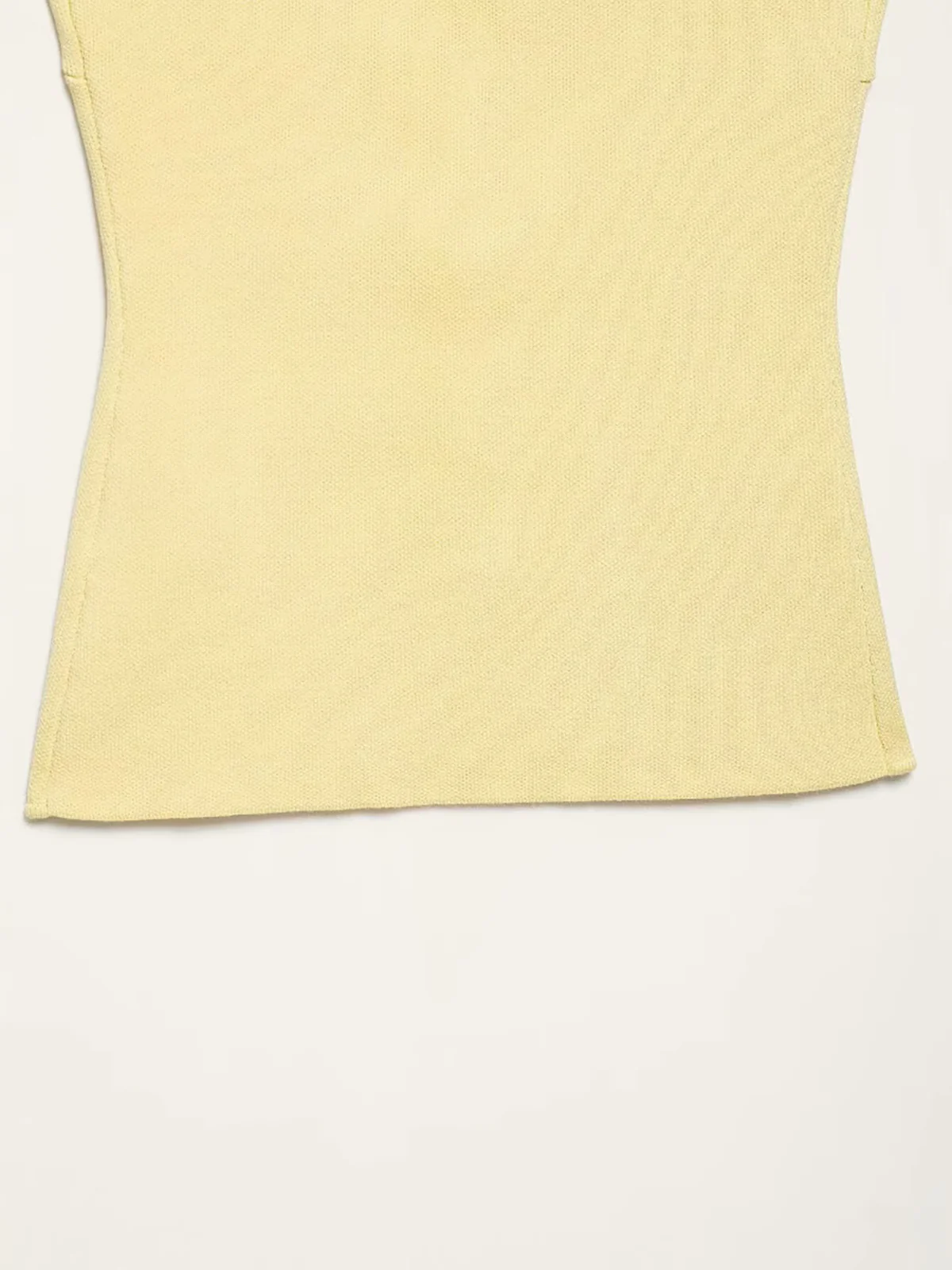 Curved Hem Ribbed Knit Vest - Image 5