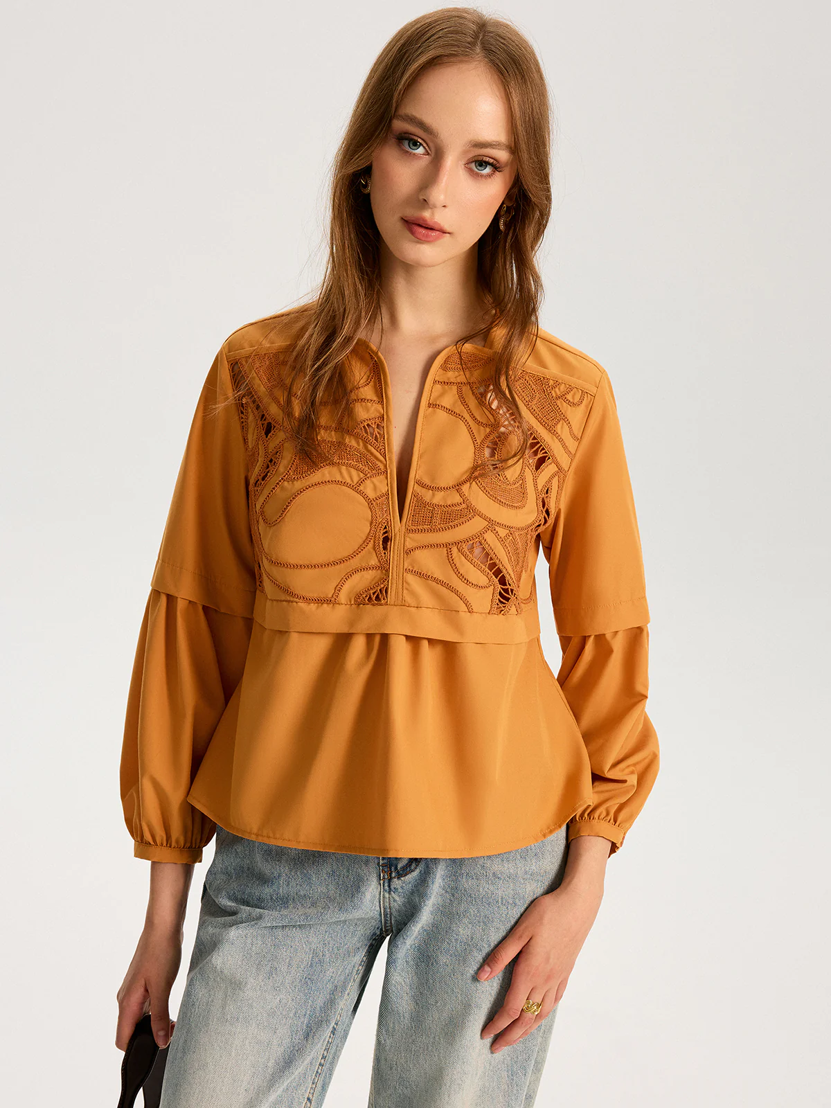 Cut-Out Embroidered Top - Image 3