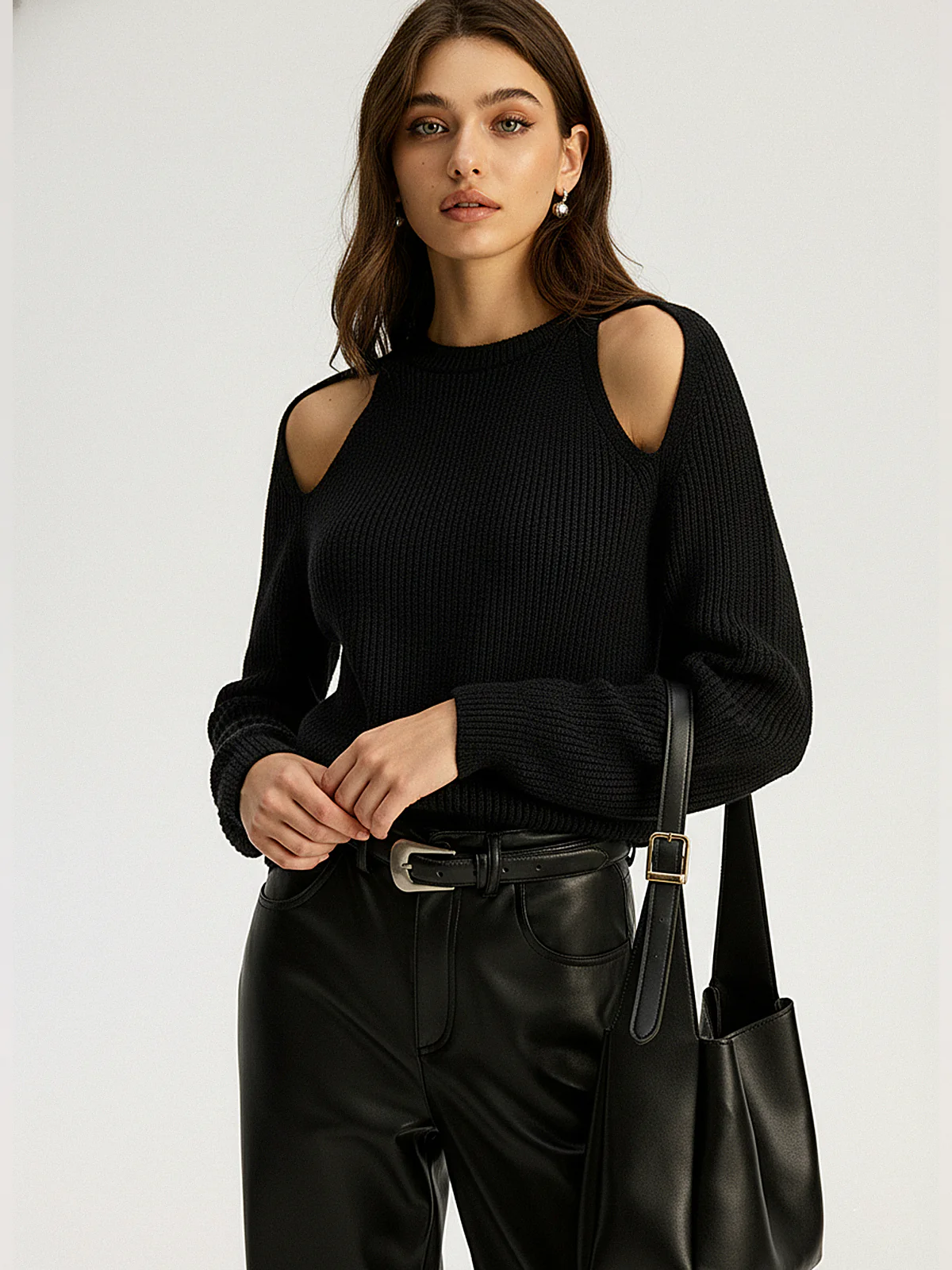 Cut-out Ribbed Knit Sweater - Image 7
