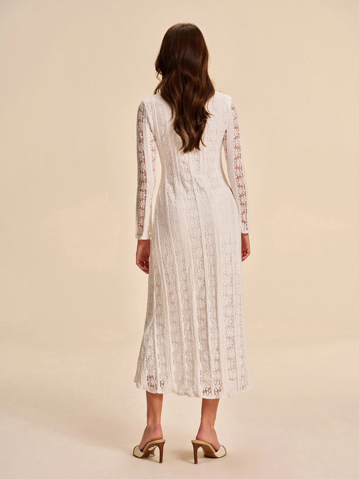 Cutout Detail Lace Dress - Image 7
