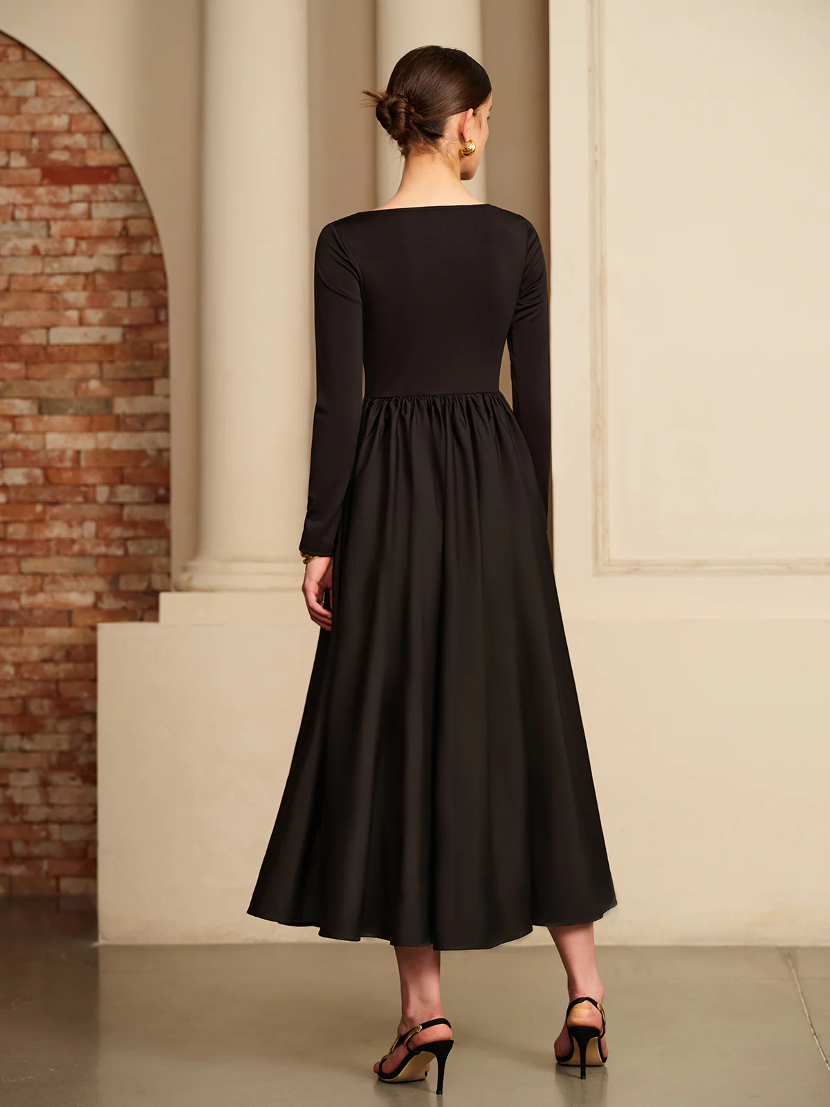 Cutout Pleated Panel Dress - Image 5