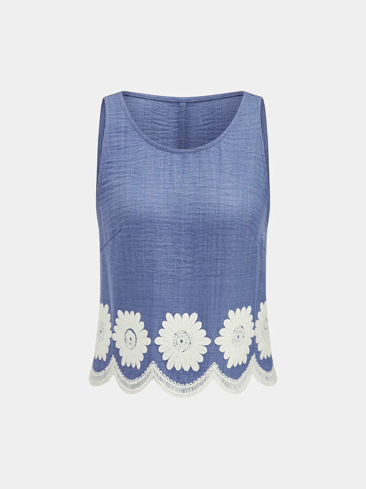 Daisy Embroidered Tank Top & Shorts Set - Image 2