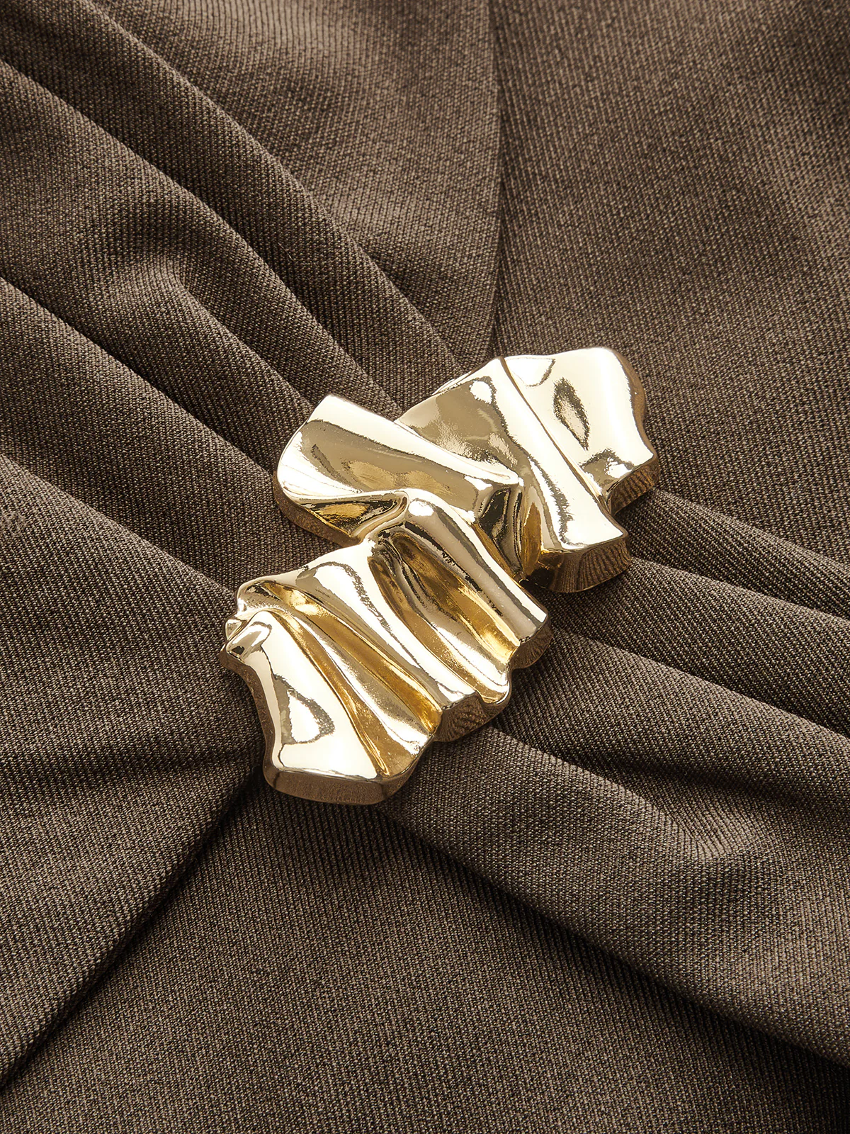 Deep V Cinched Waist Metal Buckle Vest - Image 3