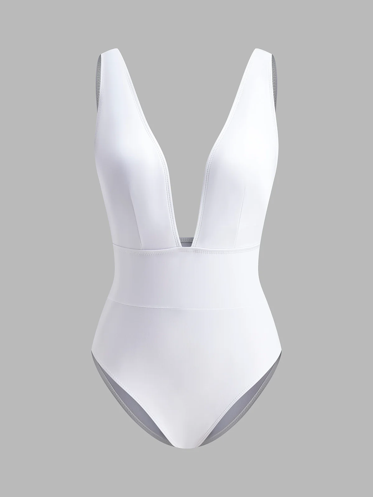 Deep V Plunge One-Piece Swimsuit - Image 3