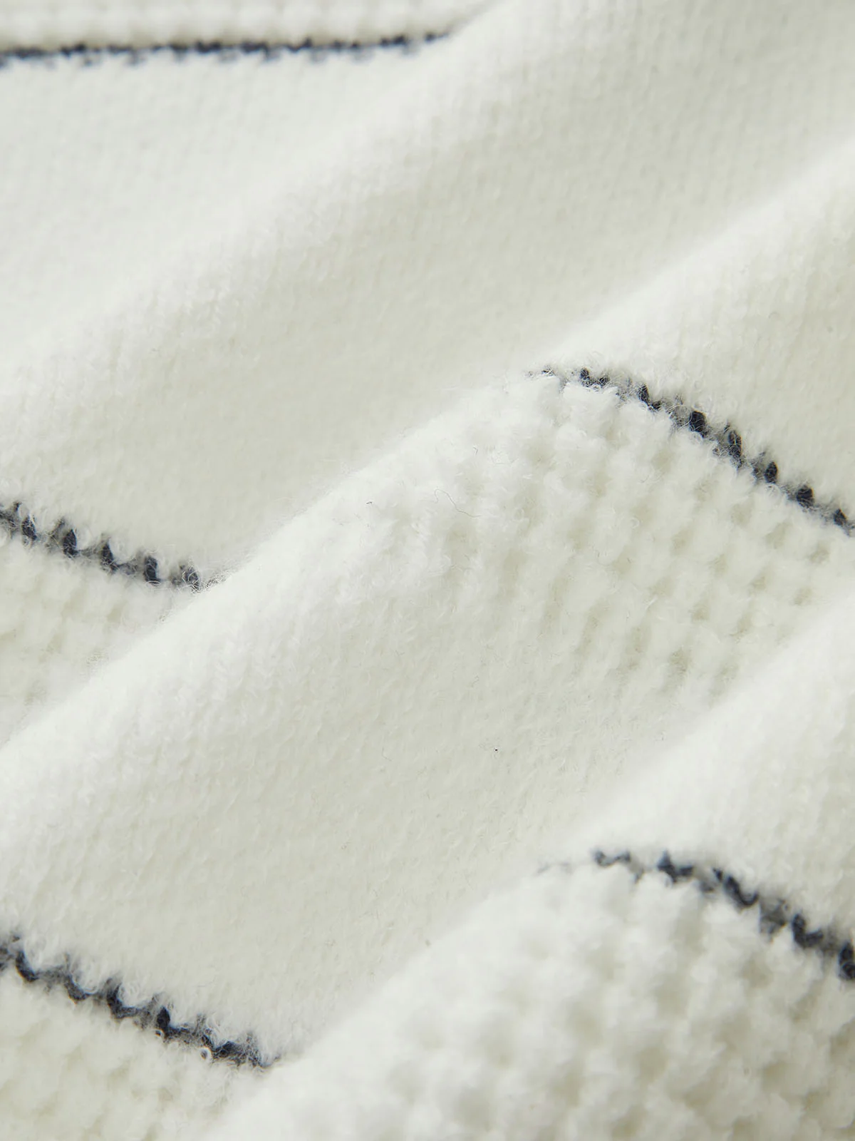 Denim Collar Striped Sweater - Image 3