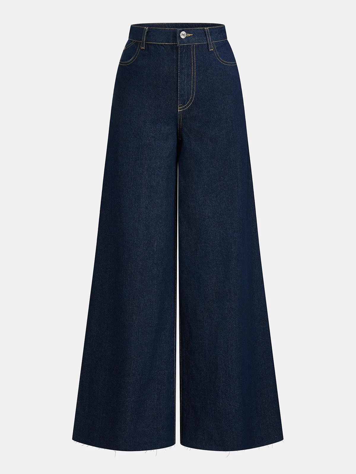 Denim Crop Vest & Wide Leg Pants Set - Image 4