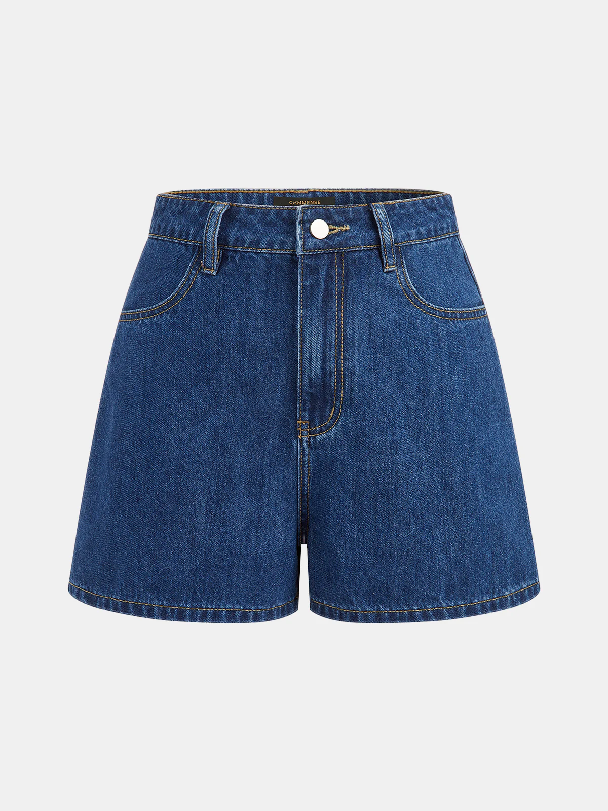 Denim Halter Peplum Top & Shorts Set - Image 3