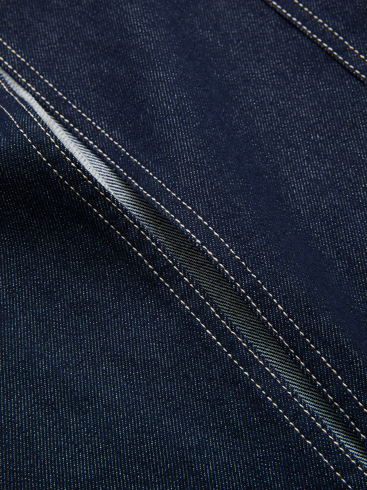 Denim Mid-Waist Split Midi Skirt - Image 4