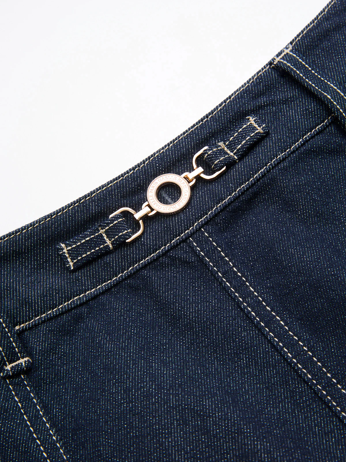 Denim Mid-Waist Split Midi Skirt - Image 5