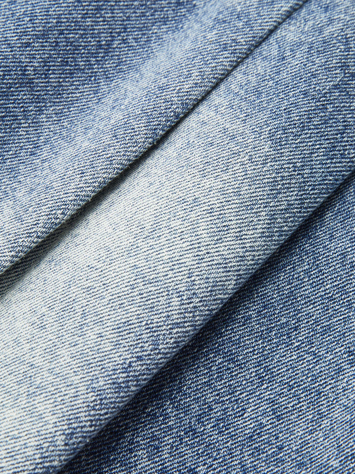 Denim Mid-Waisted Pleated Mini Skirt - Image 4