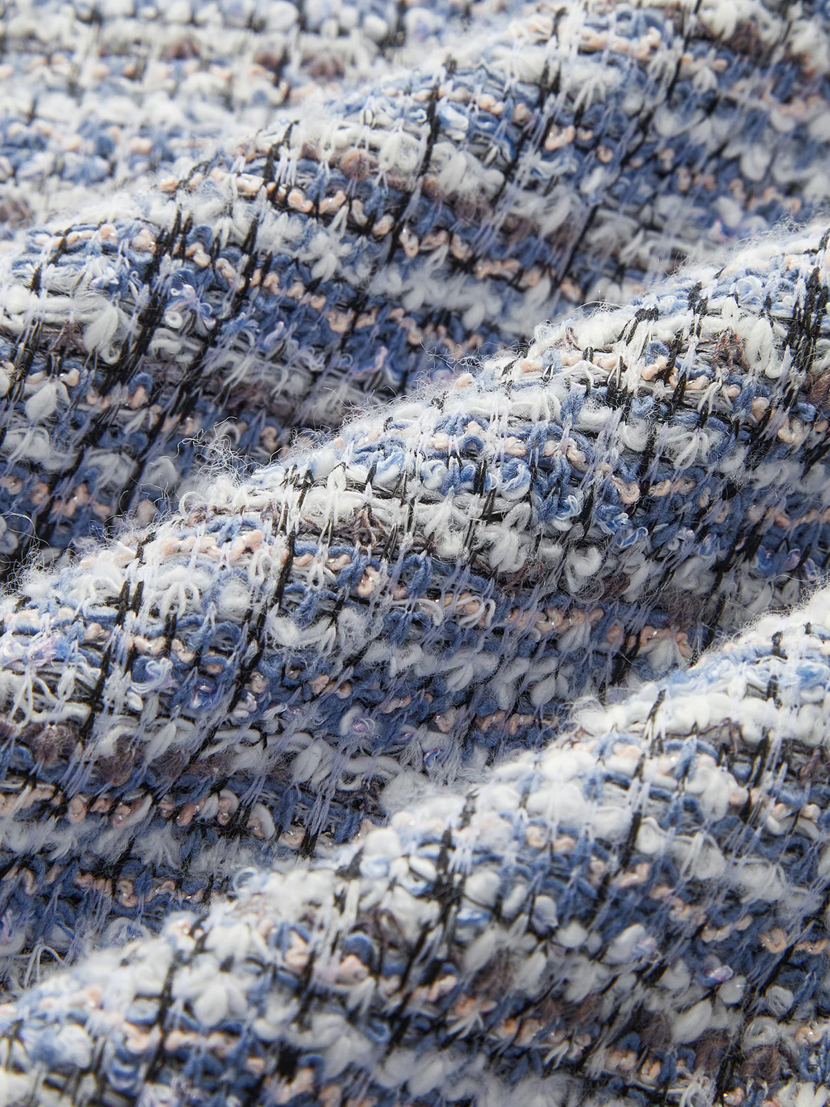 Denim Panel Tweed Mini Shirt Dress - Image 3