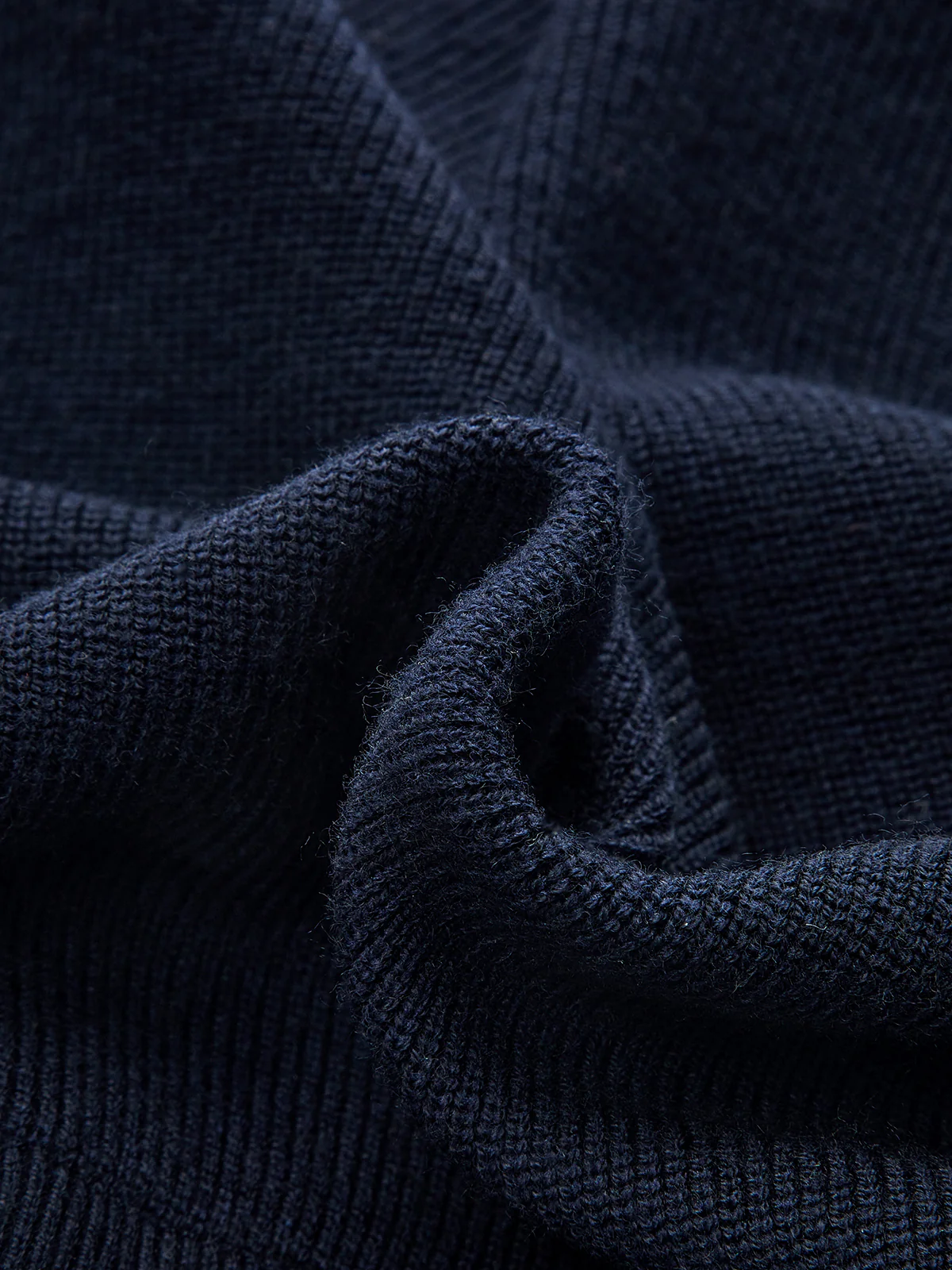 Denim-Paneled Ruffled V-Neck Knit Cardigan - Image 3