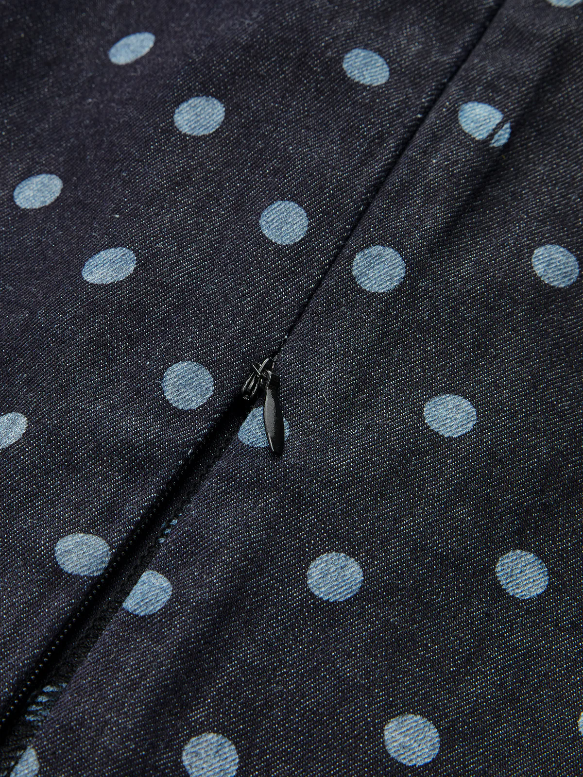 Denim Polka Dot Crop Top & Pants Set - Image 6