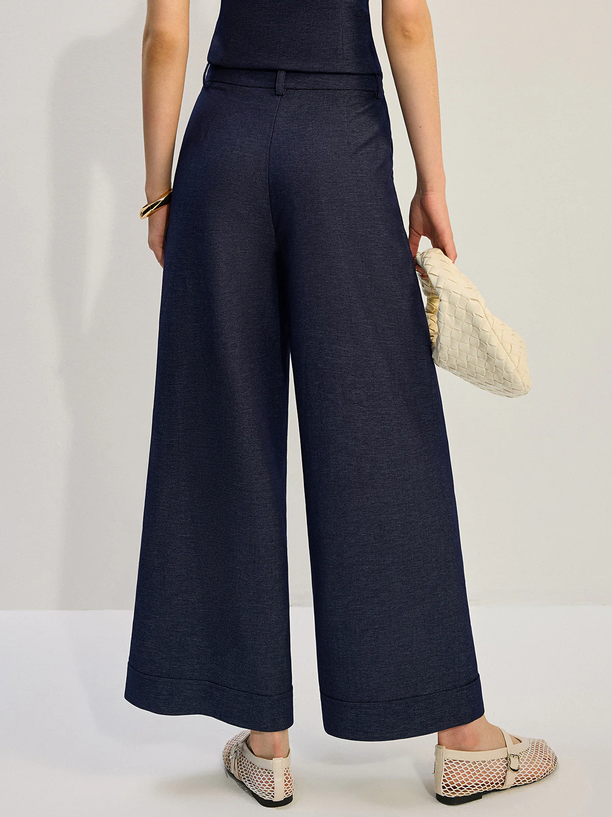 Denim Wide-Leg Pants - Image 4