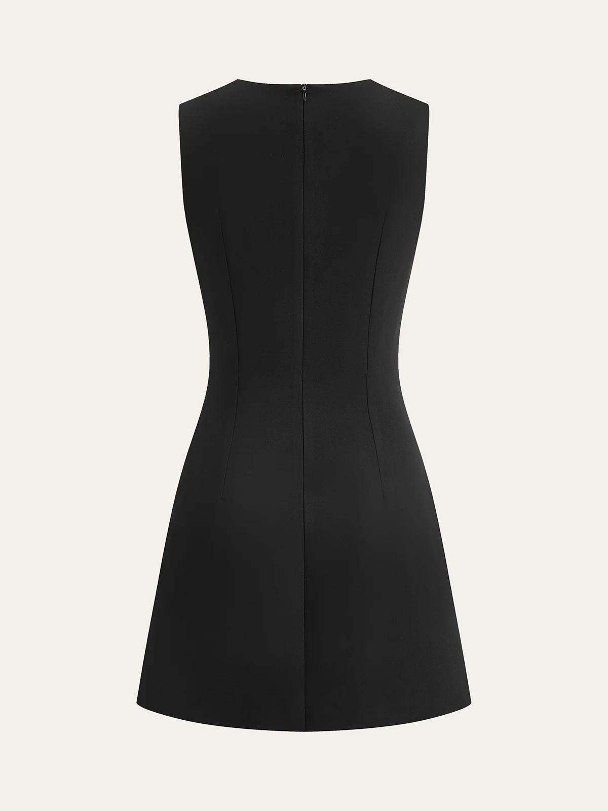 Detachable Cape Metal Floral Detail Dress Set - Image 3