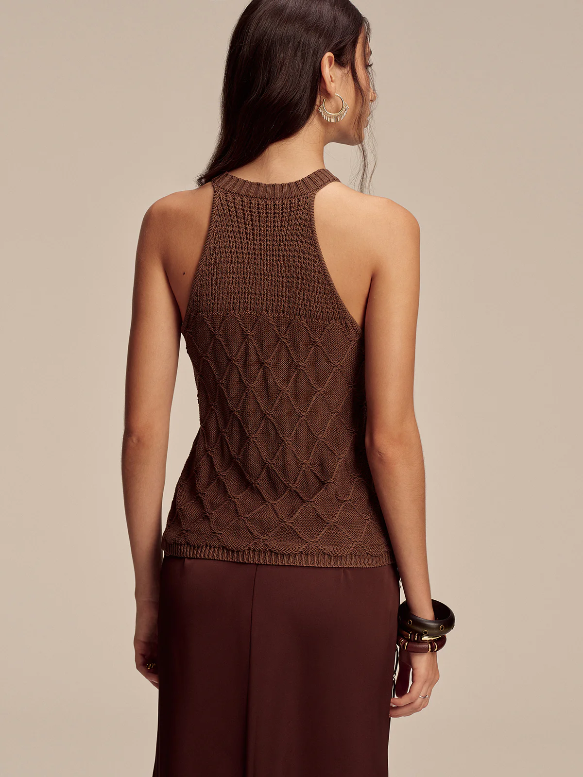 Diamond Pattern Sweater Vest - Image 5
