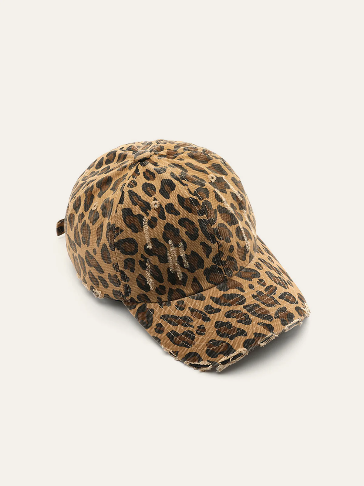 Distressed Leopard Print Hat - Image 3