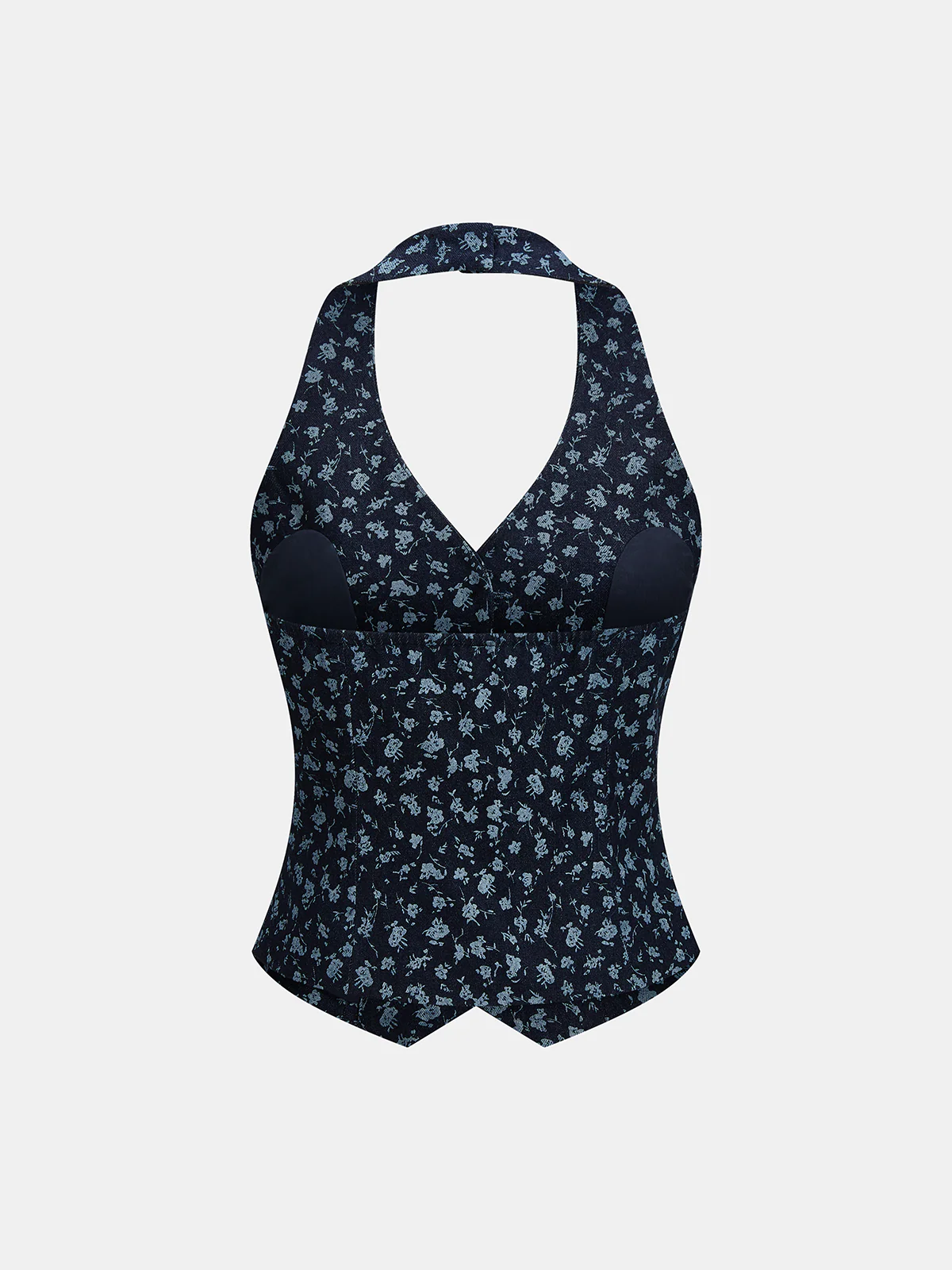 Ditsy Floral Halter Vest & Wide Leg Pants Set - Image 3