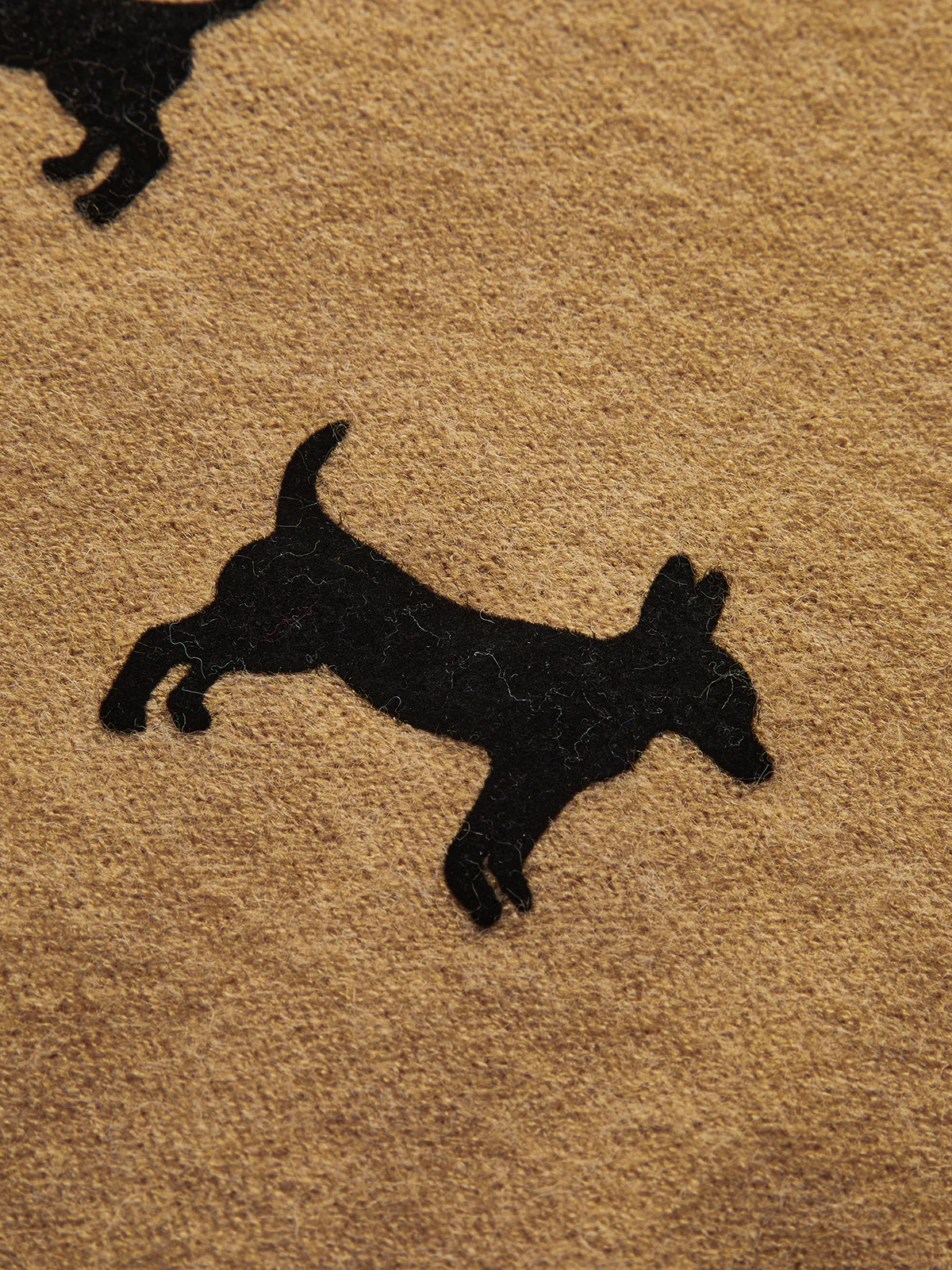 Dog-Print Balloon Sleeve Cropped Sweater - Image 4