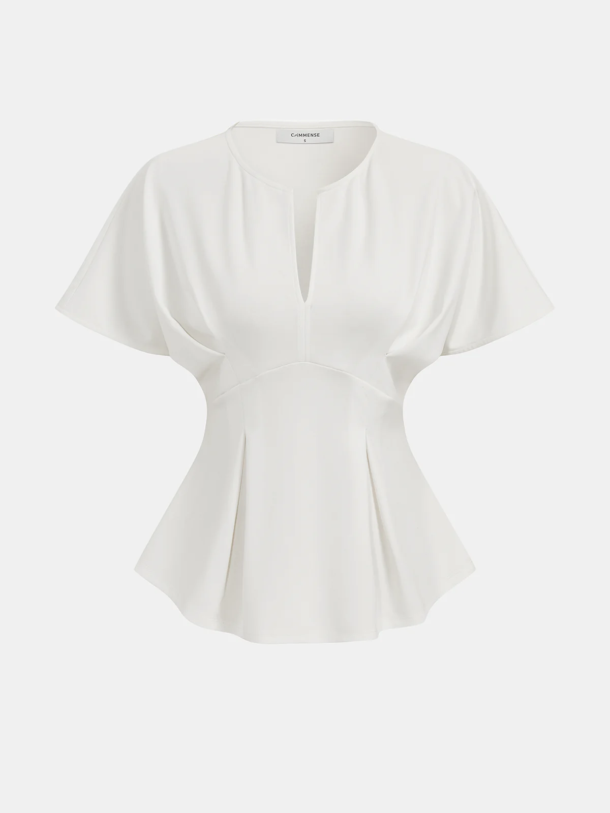 Dolman Sleeve Peplum Fitted Blouse