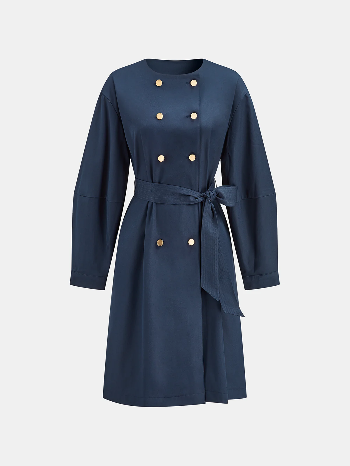 Double Breasted Belted Trench Coat - Image 2