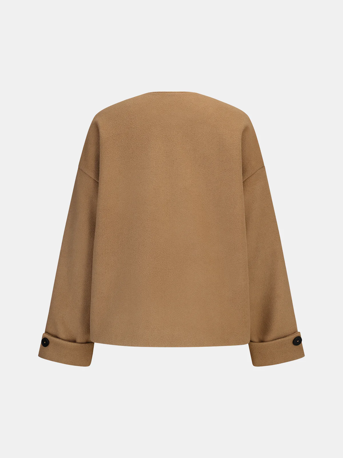 Double-Breasted Coat with Scarf Collar - Image 3
