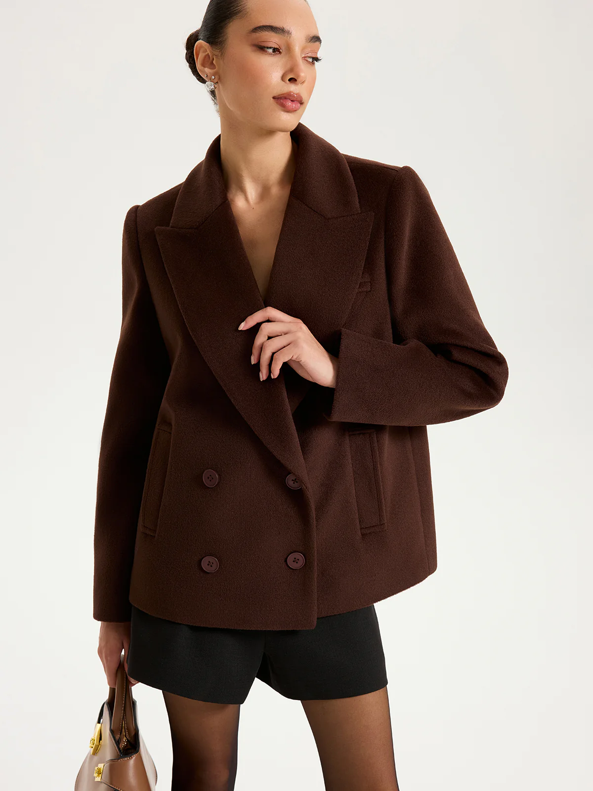 Double-Breasted Lapel Blazer - Image 2