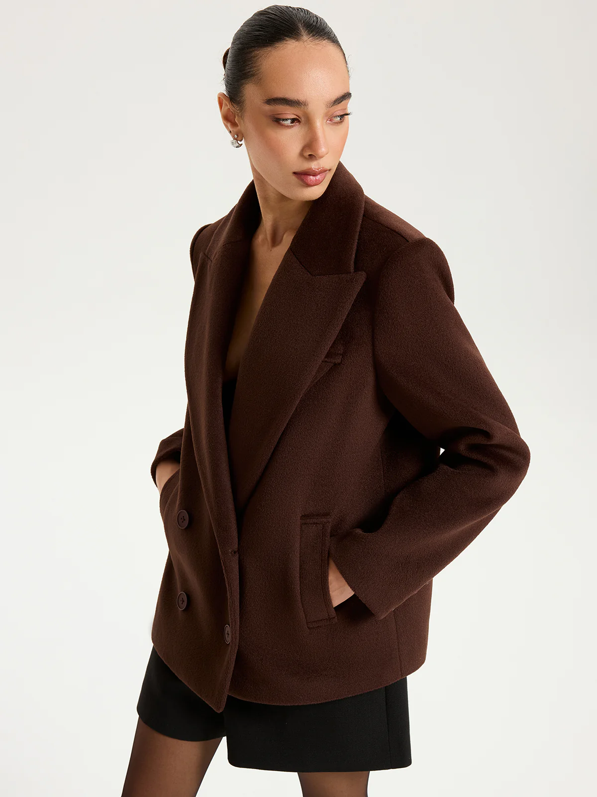Double-Breasted Lapel Blazer - Image 3