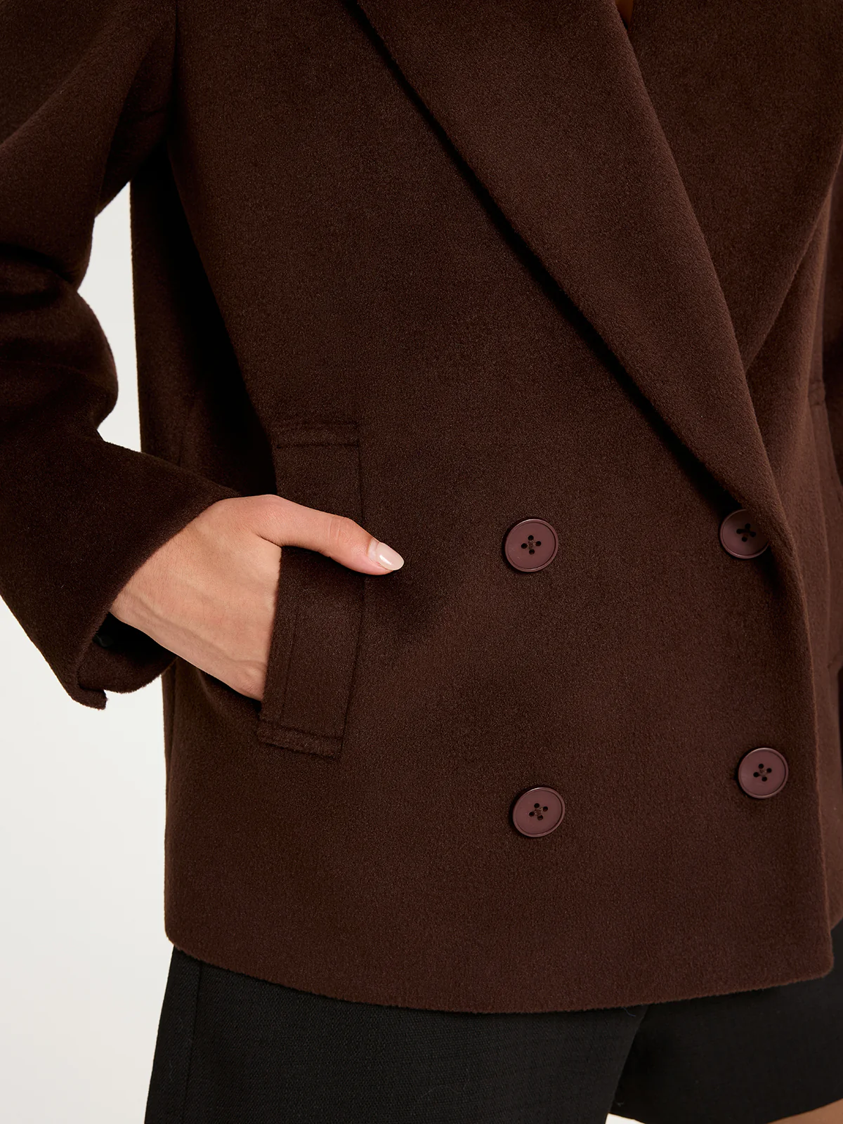 Double-Breasted Lapel Blazer - Image 4