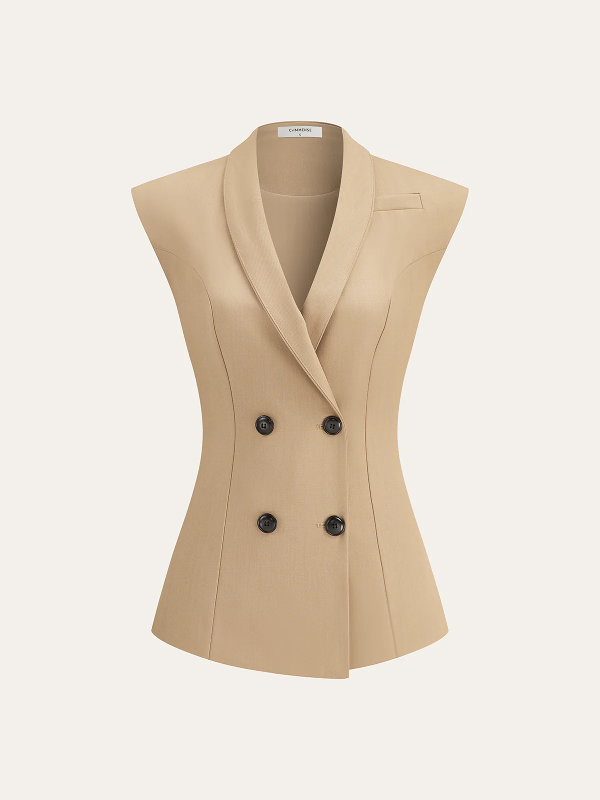 Double-Breasted Sleeveless Vest and Pants Set - Image 2