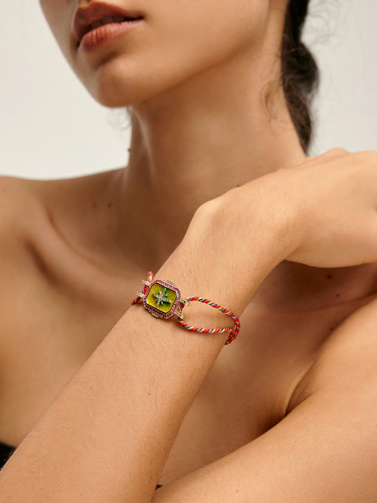 Double Cord Boheme Bless Bracelet - Image 4