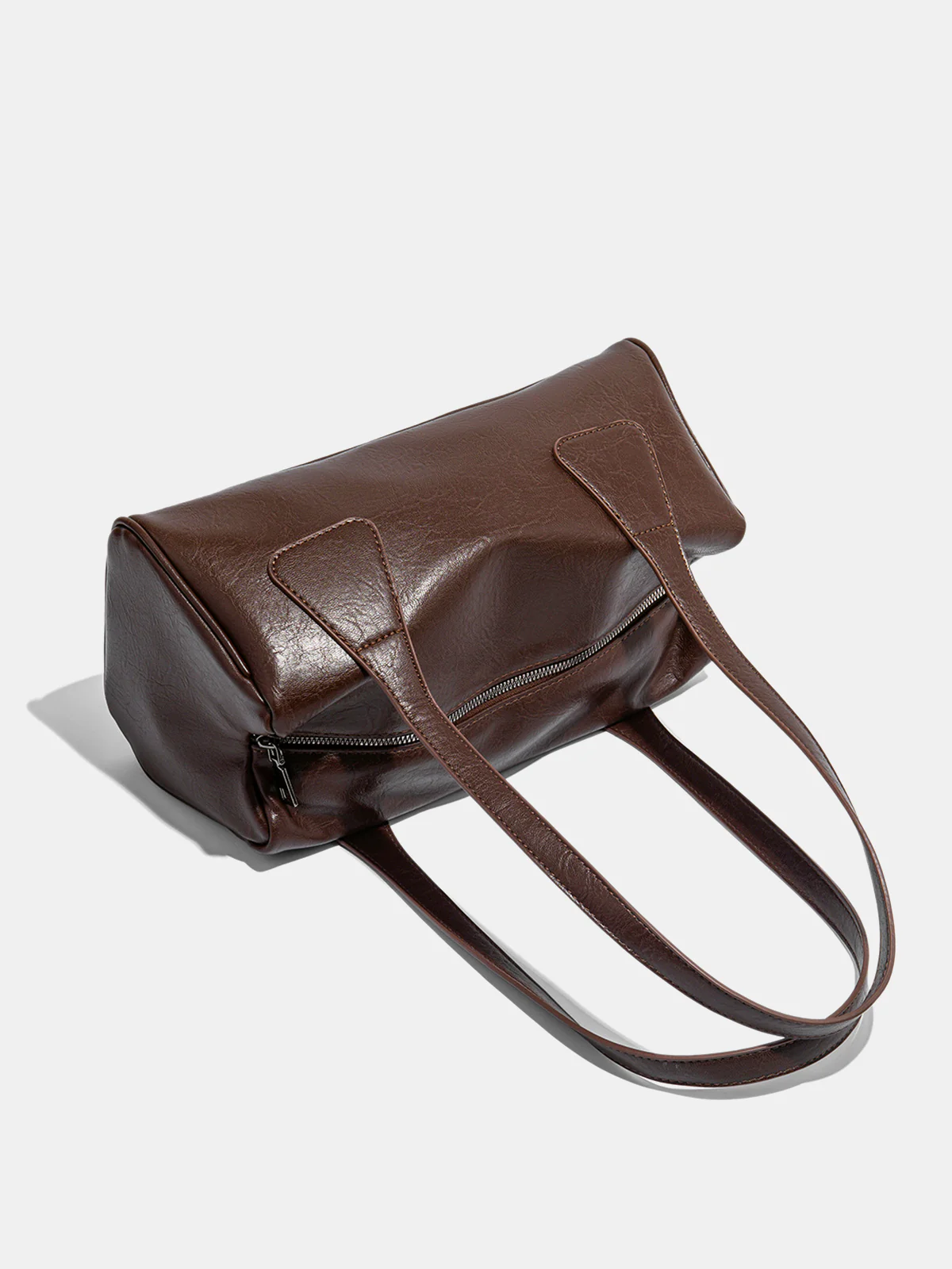 Double Handle Vintage Baguette Bag - Image 2