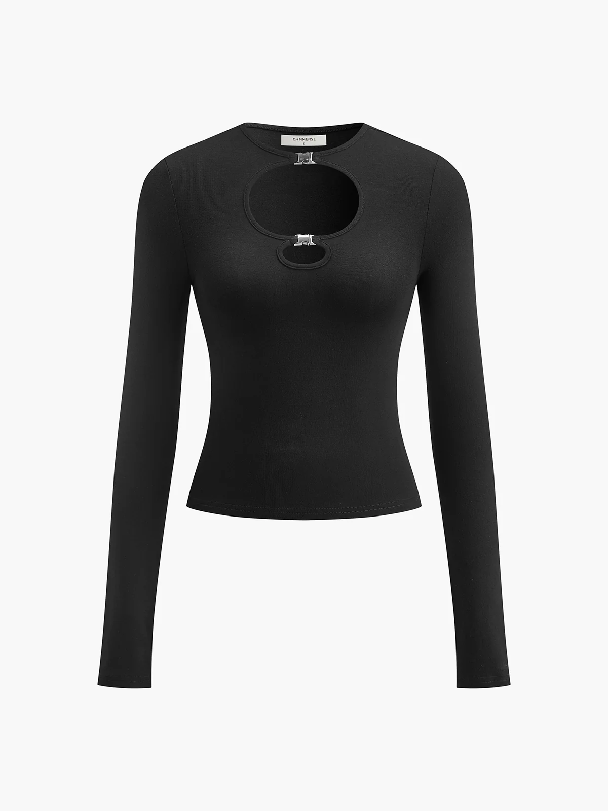 Double Keyholes Long Sleeve Top - Image 5