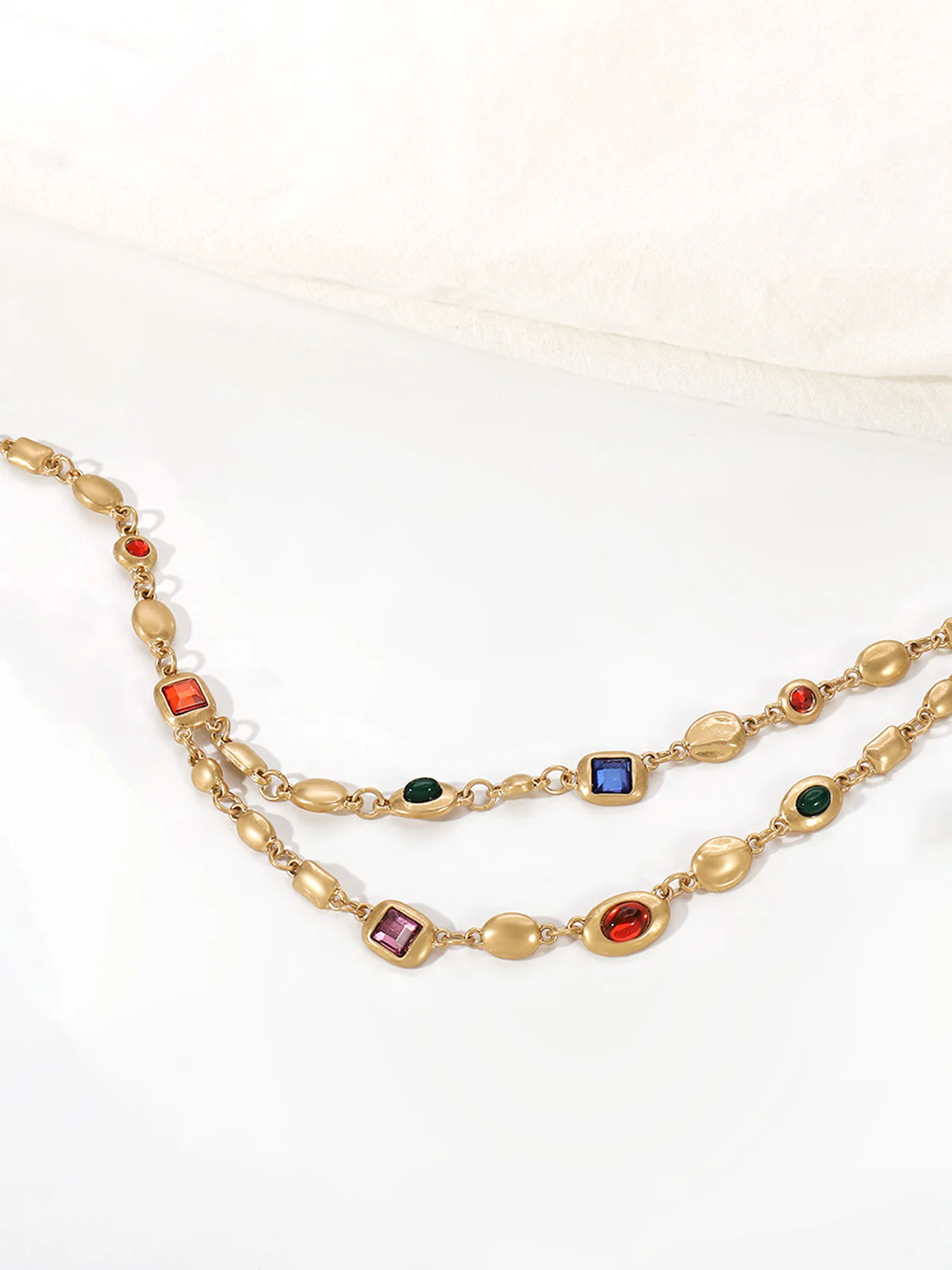 Double-Layer Colorful Beaded Necklace - Image 2