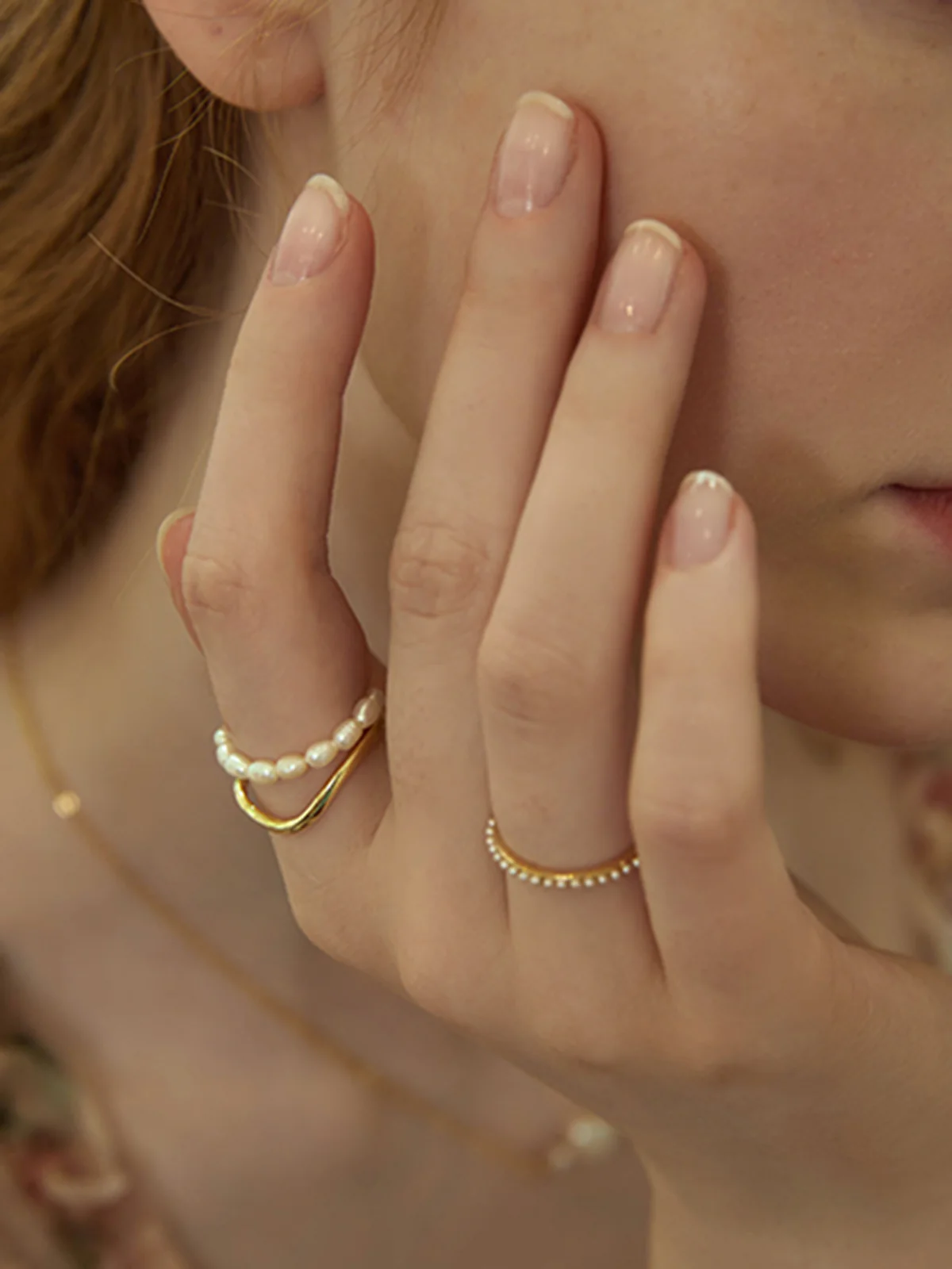 Double Layer Pearl Ring - Image 3