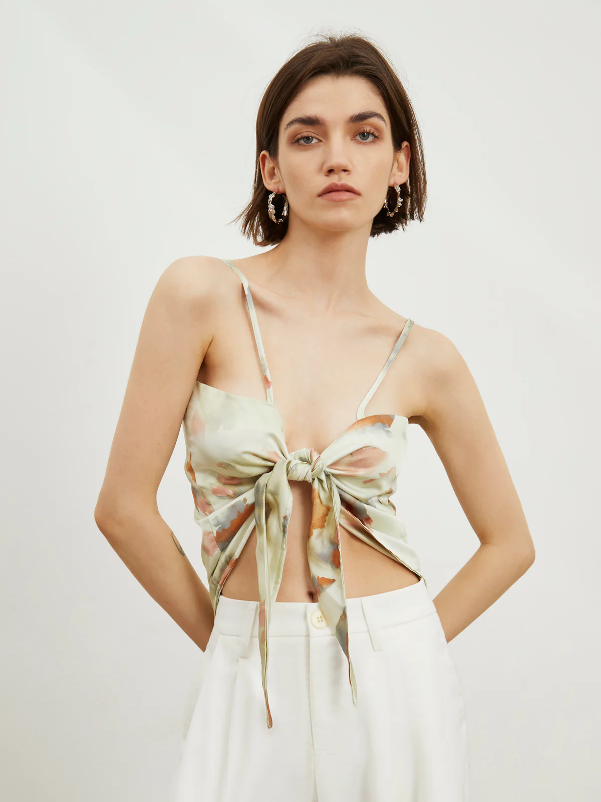 Double Sided Tie Dye Satin Cami Top - Image 4